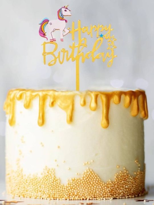 Happy Birthday Plastic Theme Cake Topper