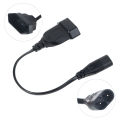 For PDU UPS 25cm IEC320 C8 Male To Europe Schoko CEE7/16 Outlet Female Socket Power Extension Cable. 