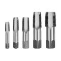 5 Pieces NPT Pipe Tap Set Thread Forming Taps Carbon Steel Damaged Pipe Threads 1/4" 3/8". 