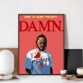 【NEW】 Damn Kendrick Lamar Poster No Framed Poster Kraft Club Bar Paper Vintage Poster Wall Art Painting Bedroom Study Stickers. 