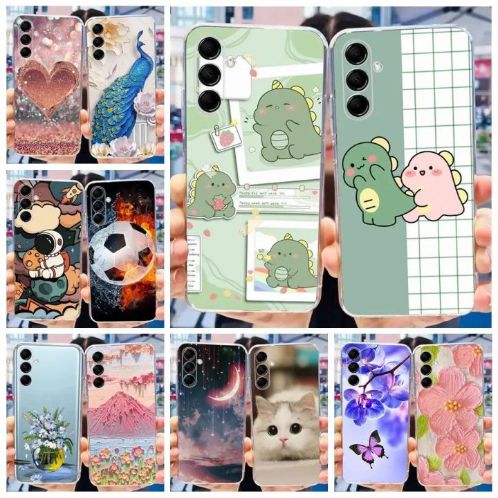 For Samsung Galaxy M14 5G Case SM-M146B Cute Dinosaur Painted Cover Soft TPU Phone Case For Samsung M14 M 54 Galaxy M54 5G Shell