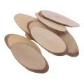 【0526muzhidiywanju9116】 Log Slices Oval Wedding Pyrography Rustic DIY Craft. 