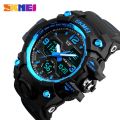 SKMEI Men Watch Sports Chronograph Dual Display Alarm 50M Men Waterproof EL Light Watch 1155B. 