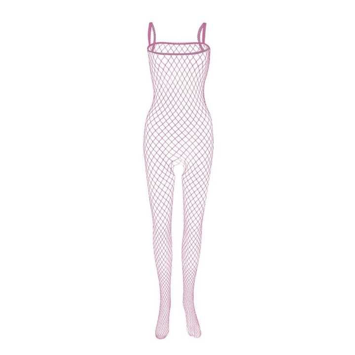 Women Hollow out Fishnet Bodysuit Open Crotch Body Stockings Nightwear