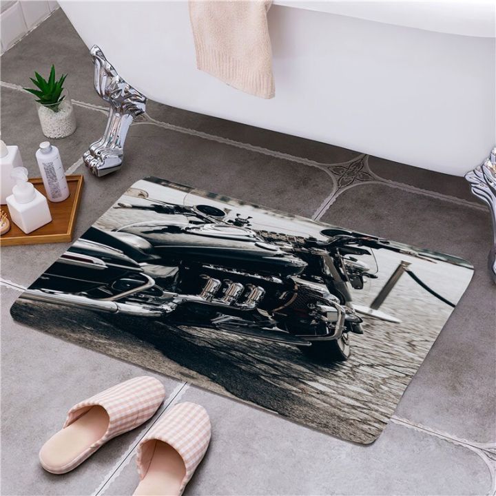 Motorcycle Entrance Door Floor Mat  Door Mat Non-Slip Foot Pad Home Welcome Carpet For Hallway Bath Kitchen Doormat-40cmx60cm