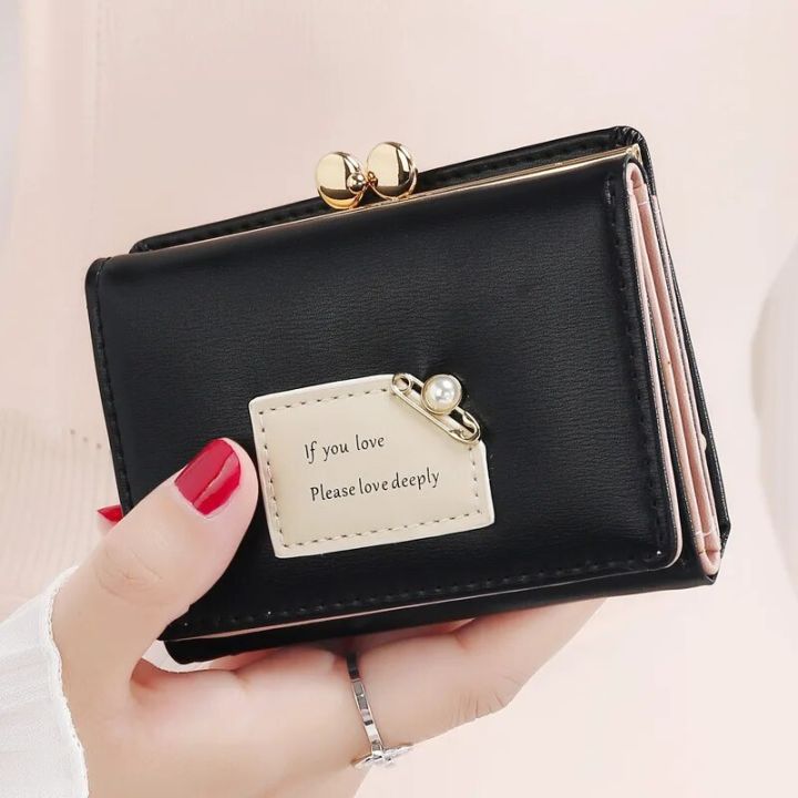 Luxury Design Ladies Short Cute Multi-function Mini Money Clip Forever Young Girls Fashion Pink Purse Ladies wallet