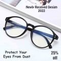 Eye Protect Clear Glasses From Dust Version Quality Round Lens Transparent Frame Glasses Stylish Boys and Girls Eyewear Men and Women Nerd Glasses  Eye Wear Sunglasses for Men. 