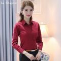 Women's White Spring and Autumn Shirt Formal Wear La Chebel Niche Shirt Professional Design Sense Summer Fashion Long Sleeve Work Clothes. 