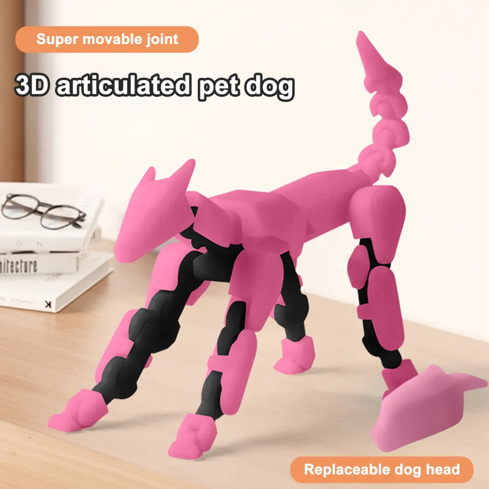 Dog Action Figure 3d Printed Hound Action Figure Multi-jointed