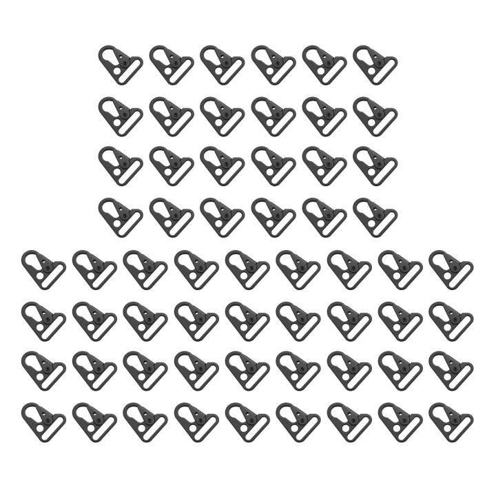 60 Pieces Enlarged Mouth Clip Clasp Olecranon Hook for Keychain Snap Hooks Outdoor Bag Black Color
