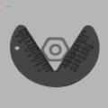 Bolt Nut Screw Gauge Lightweight Woodworking Tools G1/8 2 g13/8 Size Check. 