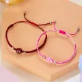 【ThinkWay】2 PCS/SET Spiderman Bracelet For Couple Gwen And Miles Spider Man And Spider Girl Handmade Bracelet Fashion Jewelry Friendship Gifts Unisex. 