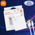 120W Fast Charger Original XiaoMi Quick Turbo Charging Power Adapter 6A Usb Type C Cable For Mi 13 12 Ultra Pro Note 12 Pro 13. 