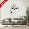 Black Heart Love nature wall decoration wall stickers for bedroom kids room birthday gift decoration wall deco wall sticker. 