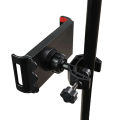 360 Degree Rotating Phone Holder Stand with Microphone Support, Adjustable Mount for 6.5–18cm Smart Phones Live Show Use. 