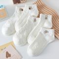 Thin Low-Top All-Match Socks White Breathable Mesh Short Socks Low Cut Sock Summer Cotton Socks Female Lady Deodorant. 