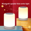 LED Night Light RGB Bluetooth Lamps Audio Portable Night Speaker Bedside Table Lamp Touch Color Changing Colorful Light. 