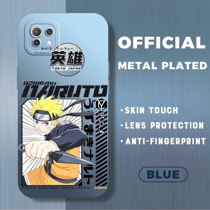 Xiaomi Mi 11lite Uzumaki Naruto Pattern Soft Case Phone Casing Camera Lens Protector Full back Cover simple Silicone Cases