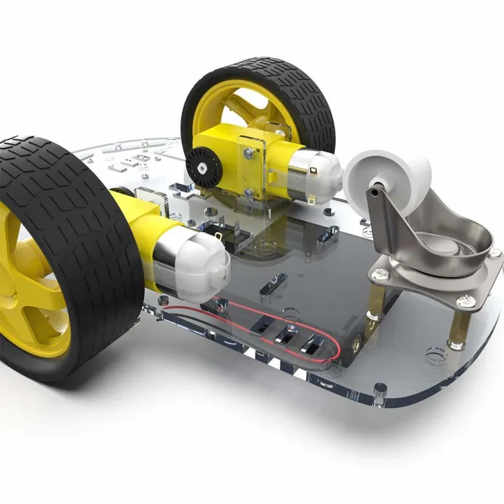 2wd Smart Robot Car Chassis Kit With 2 Motor 1:48 Speed Encoder Box For ...