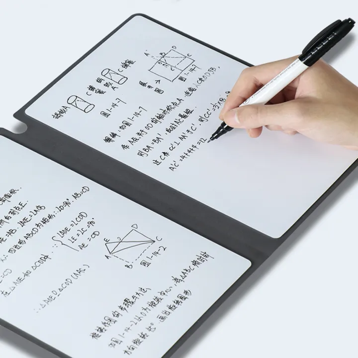 Erasing%20Cloth%20Free%20Whiteboard%20Pen%20Whiteboard%20Weekly%20Planner%20A5%20Leather%20Memo%20Reusable%20-%20Image%204
