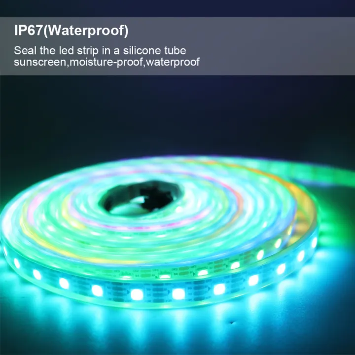 WS2812B%20WS2811%20WS2815%20WS2813%20RGBIC%20LED%20Strip%20WS2812%2030/60/144Pixels/Leds/m%20Individually%20Addressable%20Smart%20Tape%20Light%20DC5V/12V%20-%20Image%204