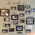 【Folio & Light】Spanish Wall Art Decals La Familia Es Vinyl Lettering Words Quote Sticker Mural For Photo Frame Decoration. 
