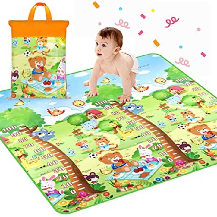 Large Double Sided Baby Play Mat Baby Activity Mat Infant Baby