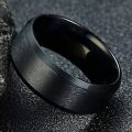 King Will Tungsten Wedding Ring - Matte Black/Silver, 6-10mm Sizes. 