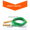 Jump Rope Long Skipping Rope with Wooden Handle for Gym School Group Games. 