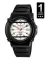 Casio Youth White Resin Analog Watch For Men. 