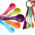 Baking Set of 5pcs Multi Colours Plastic Measuring Spoon Set | Kitchen Utensils Baking Set | Perfect Measuring Cups for Baking or Cooking Measuring Spoon Set 5 Pcs - Multi. 