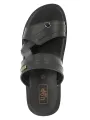 U Softo Men Toe Rings Slippers Black. 