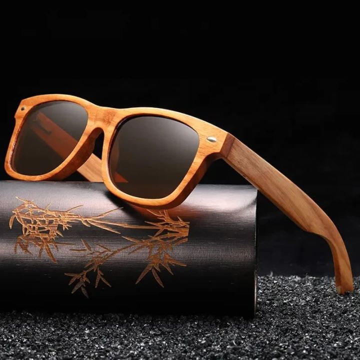 Plastics Wood Bamboo Sunglasses Men Women Classic Fashion UV400