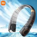 Xiaomi 8000mAh USB Neck Fan Portable Bladeless Mini Rechargeable Silent LED Digital Display Electric Air Cooler. 