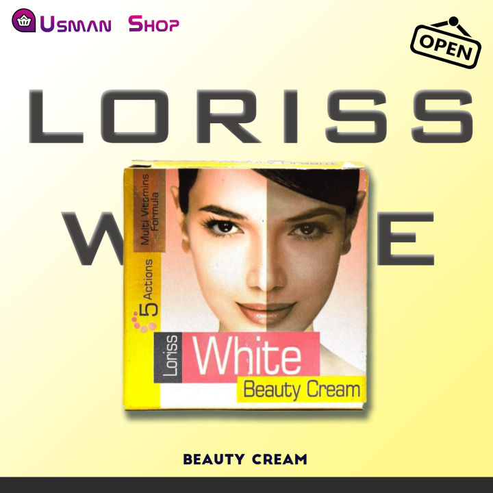 Loriss White Beauty Cream 5 Actions Multivitamins Formula 25G Remove Acne, Pimple 30g