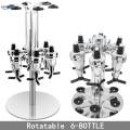 Rotating 6 Bottle Dispenser, Rack Jet Bar Set Drinks Dispenser. 