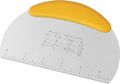 Asdirne Dough Scraper, Dough Cutter with Food Grade Stainless Steel Blade and Soft TPR Handle, 16CM, Pastry Scraper, Yellow. 