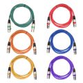 6pcs 1.5M/5ft XLR Cable DMX tage Light Cable 3-Pin XLR Male to Female Plug PVC Jack. 