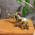 1PCS Antique Bronze Minature Elephant Figurines Tea Pet Table Ornament Decorations Solid Copper Crafts Home Decor Accessories Gifts. 
