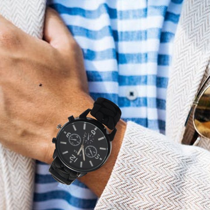 %E3%80%90Good%20selling%E3%80%91multi-function%20outdoor%20sports%20waterproof%20hand-woven%20Luminous%20bracelet%20umbrella%20rope%20camping%20hiking%20fashion%20watch%20accessories%20watch%20survive%20tool%20Black%20-%20Image%202