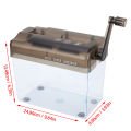 Manual Shredder Portable Mini Hand Shredder with 1L Transparent Plastic Window for Office. 