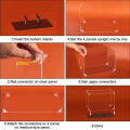 Football Display Case Acrylic Football Holder with Lid and Black Base Clear Football Boxes with Ball Holder. 