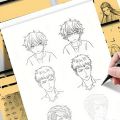 Anime Character Line Art Drawing Book | 48-Page Sketchbook with Detailed Black & White Outlines | Ideal for Manga & Anime Stylis. 