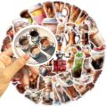 Diy Coffee Stickers 50pcs Coffee Lovers Sticker Set Waterproof Diy Decal Kit for Phone Laptop Skateboard More Coffee Theme Stickers. 