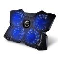 USB Powered Slim Flat Notebook Laptop Cooler Cooling Pad Radiator with LED Four Fans for 17inch Laptop. 