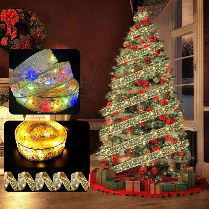 1/2M%20Double%20Layer%20Fairy%20Lights%20Strings%20Christmas%20Ribbon%20Bows%20with%20LED%20Christmas%20Tree%20Ornaments%20New%20Year%20Home%20Decor%20-%20Image%202