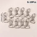 10Pcs Swivel Lobster Hook Clasp Keyring Snap Clasp Bag Jewelry Trigger Buckle MKL. 