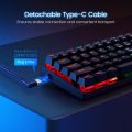 VicTsing 60% 61 Key Mechanical Keyboard USB Wired LED Backlit Axis Gaming Mechanical Keyboard for Windows Mac PC Gamers and FPS. 