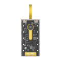 1688 Cross-Border Transparent Mecha Fast Charging Power Bank 20000 mAh Power Bank Hot Sale In Stock with Built-in Cable. 