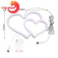 Neon Lights Romantic Led Neon Heart Star Sign for Bedroom Decoration Perfect for Valentine's Day Christmas Wedding Dual Sided Design Home Living Room Decor Hanging Neon Light. 